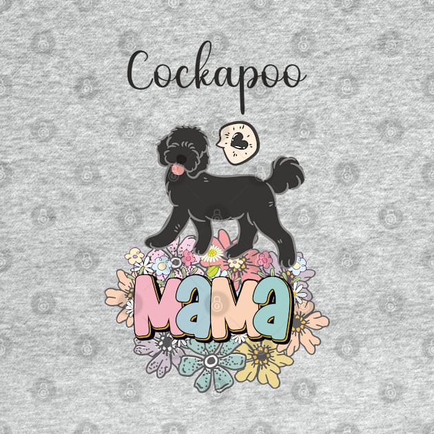 Black Cockapoo Mama by LulululuPainting